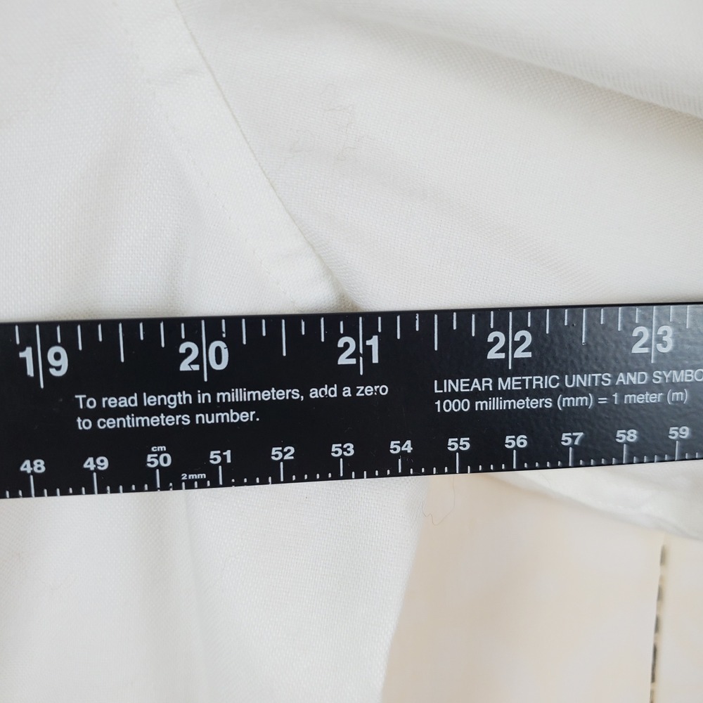 Banana Republic Mens Wrinkle Resistant Shirt Winter White Cream Large L Long Slv - Picture 4 of 10